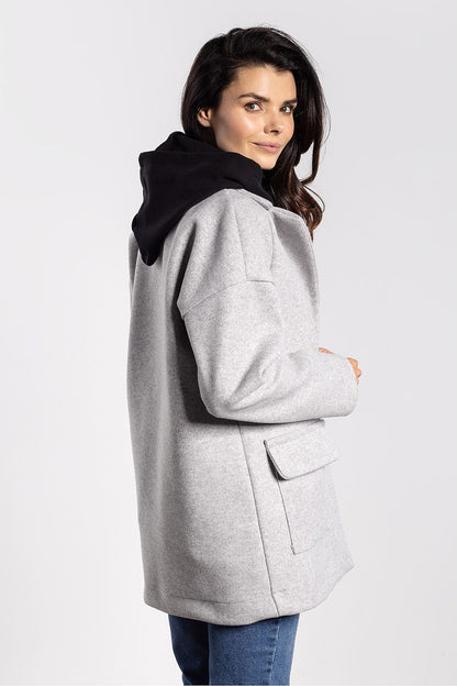 grey mini jacket alternate angle