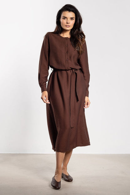 brown mini maxi day dress view 7