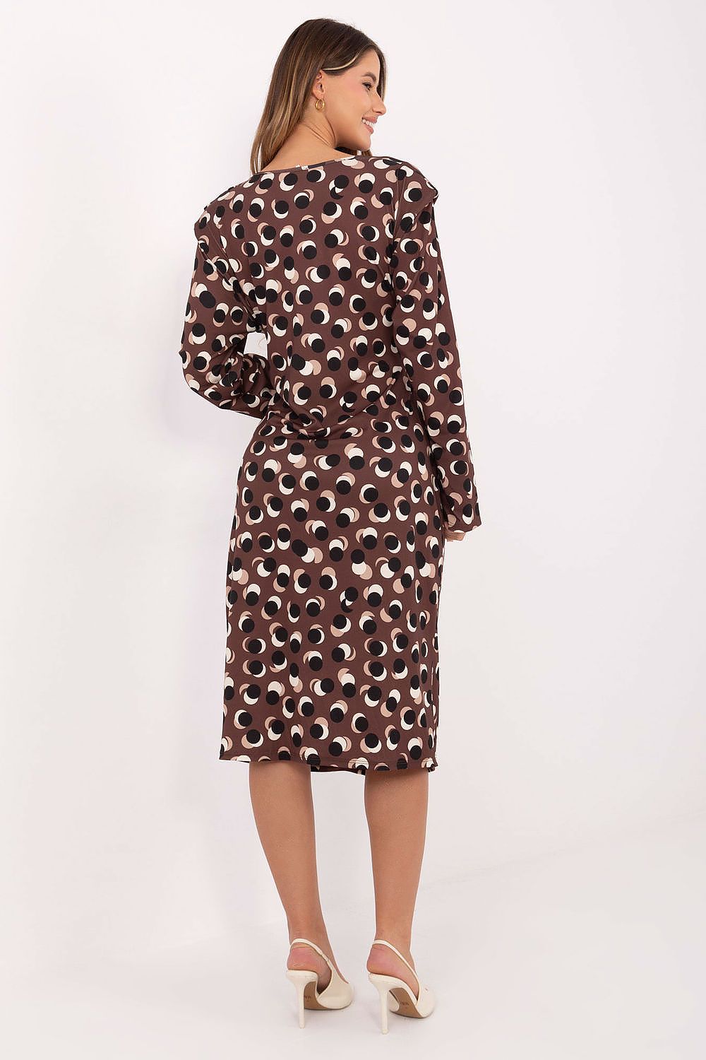 black midi day dress view 6