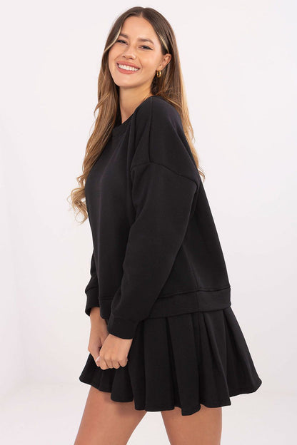 brown flared long sleeve day dress view 11