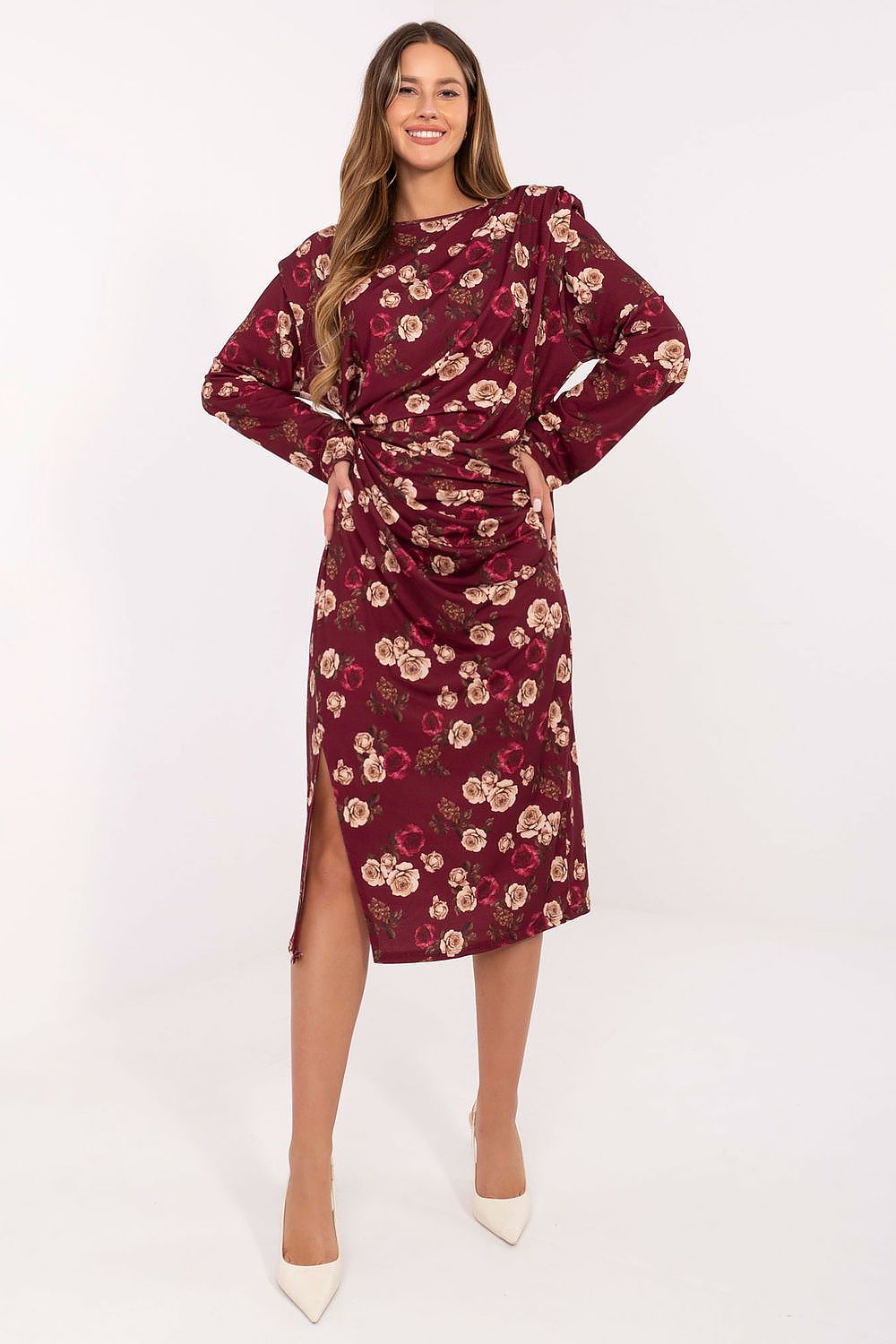 brown midi mini day dress view 7