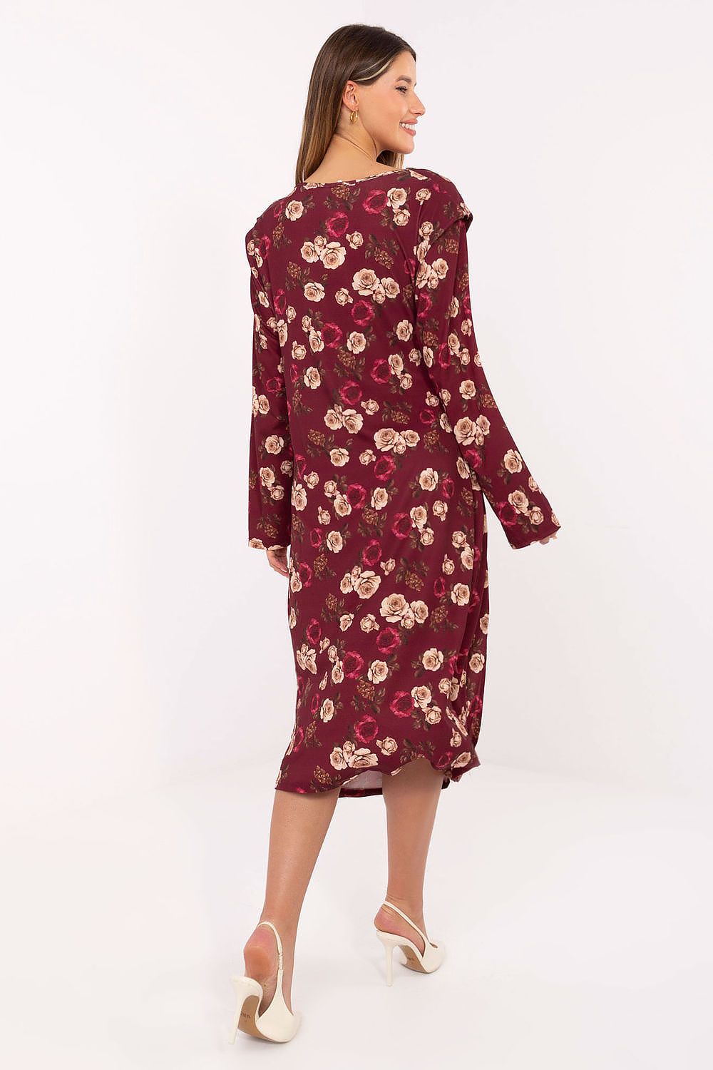 brown midi mini day dress view 9