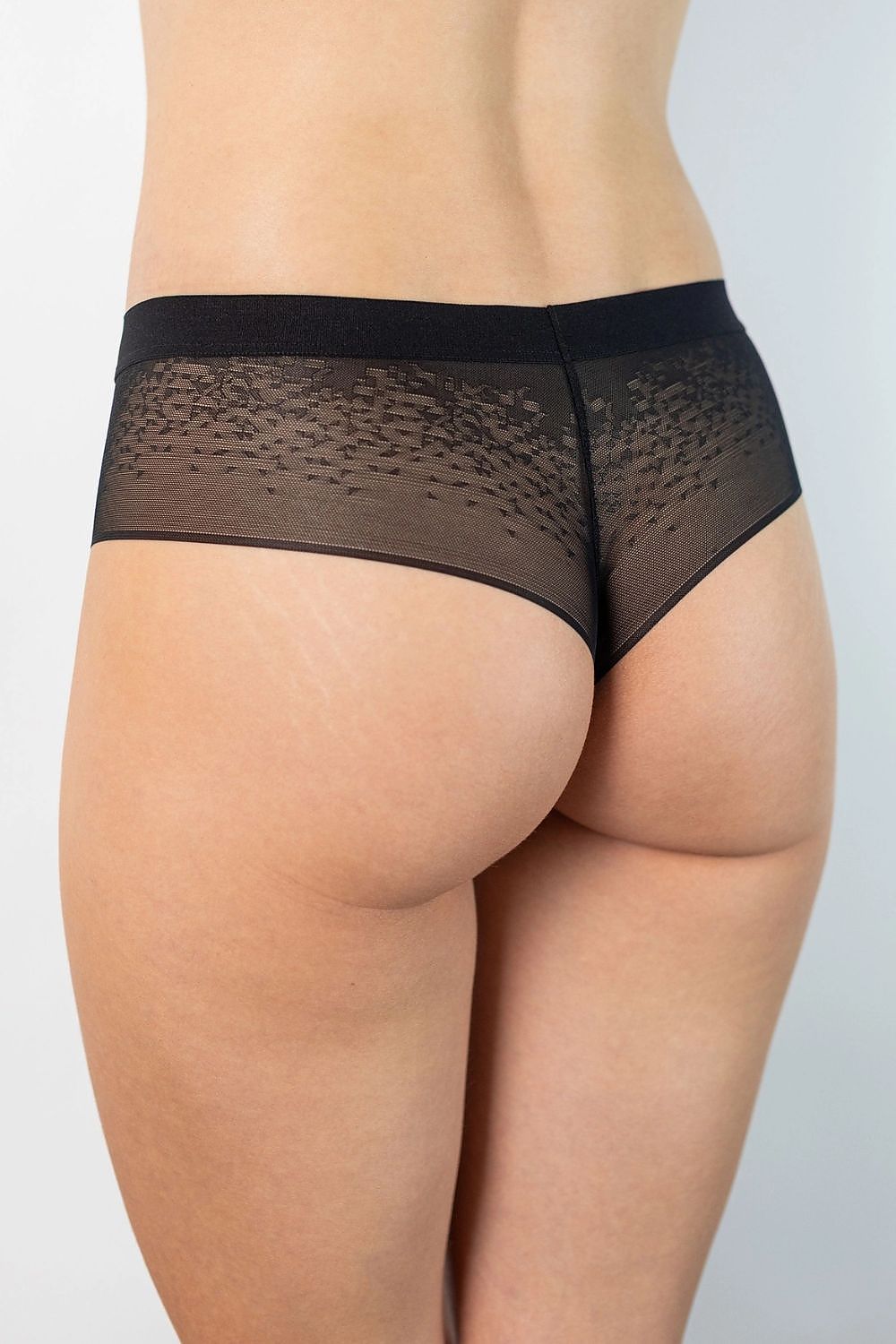 black lace matching set detail view