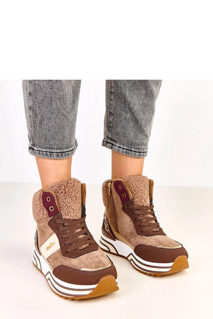 brown sport shoes back view