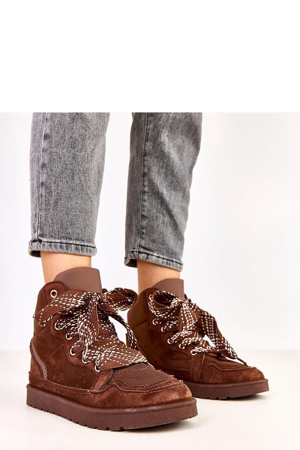 red lace sport shoes side view