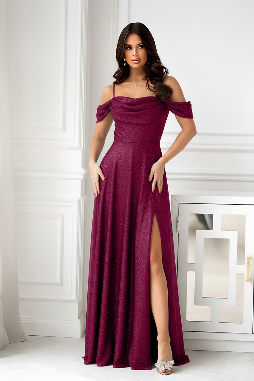beige long dress view 15