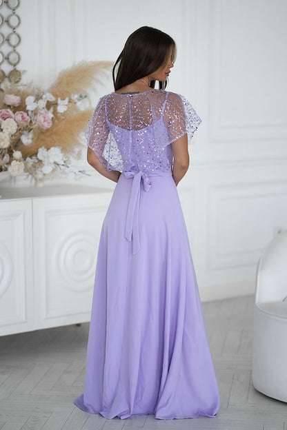 black sequin belted long dress view 20