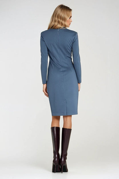 violet wrap lace violet wrap pencil dress — elegant, feminine, flattering fit for every occasion view 7