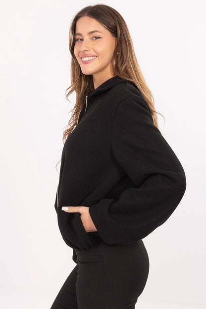 black long sleeve jacket alternate angle