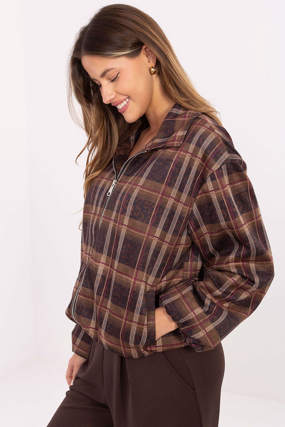 multicolor long sleeve jacket alternate angle