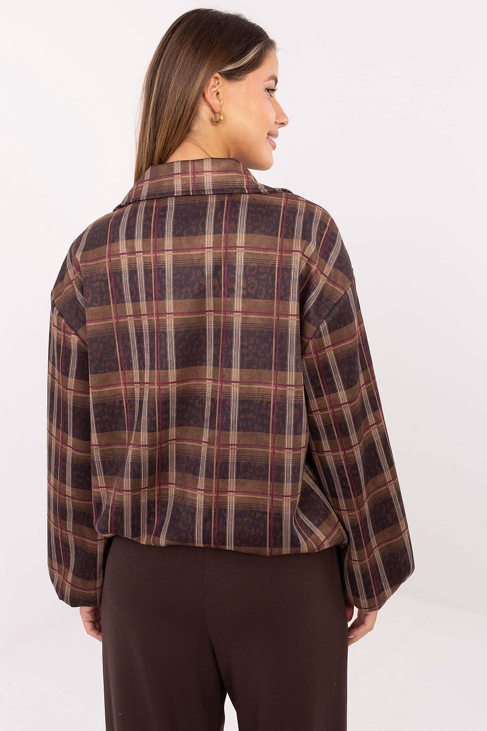 multicolor long sleeve jacket detail view