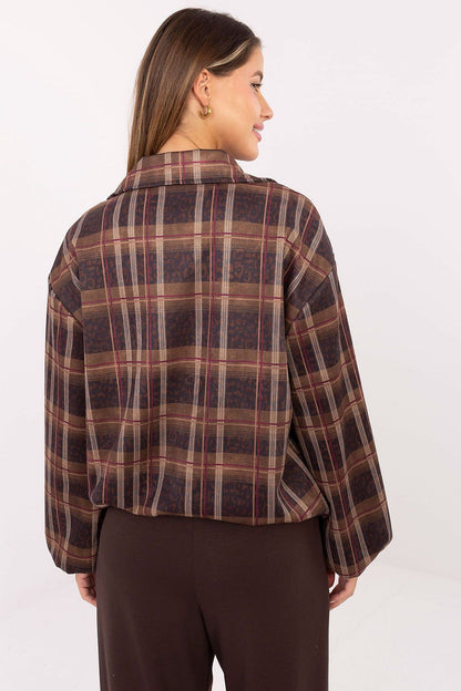 multicolor long sleeve jacket detail view