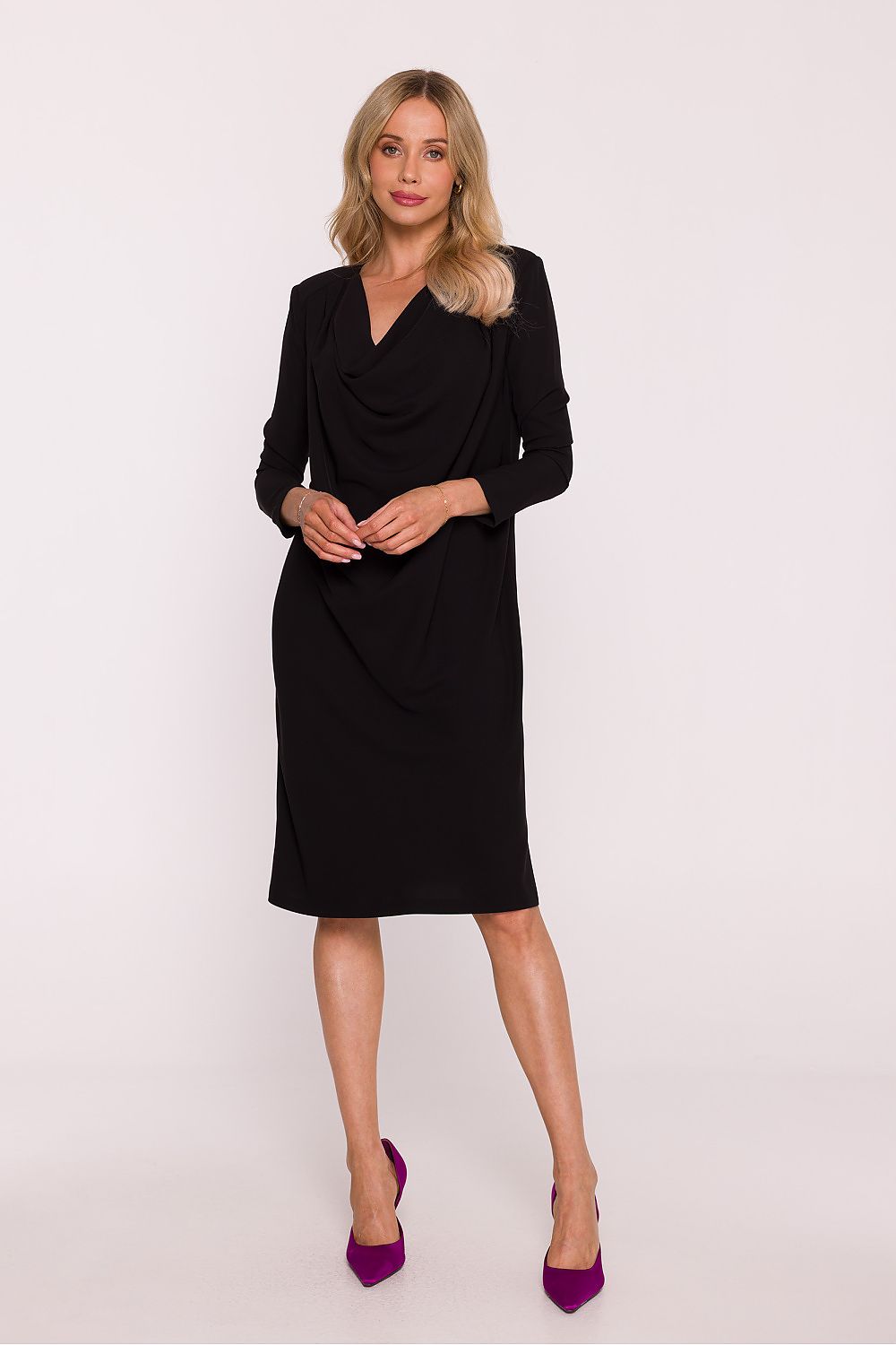 violet pencil belted evening dress view 12