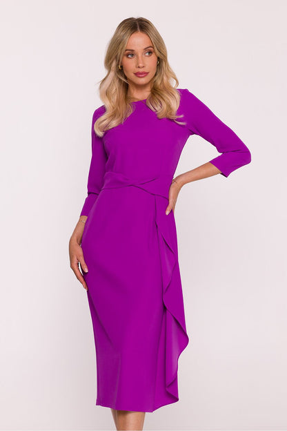 violet mini evening dress front view