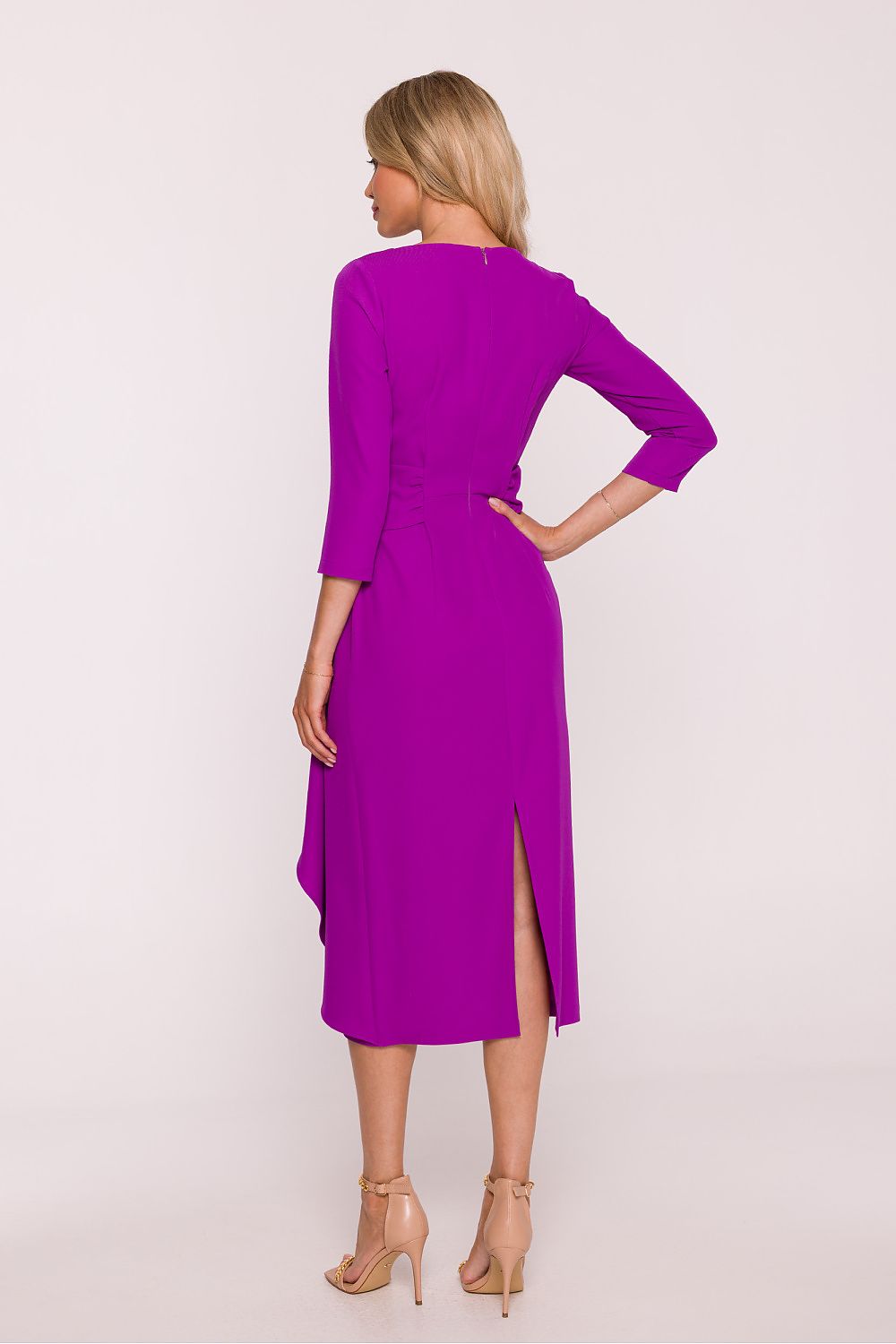 violet mini evening dress detail view