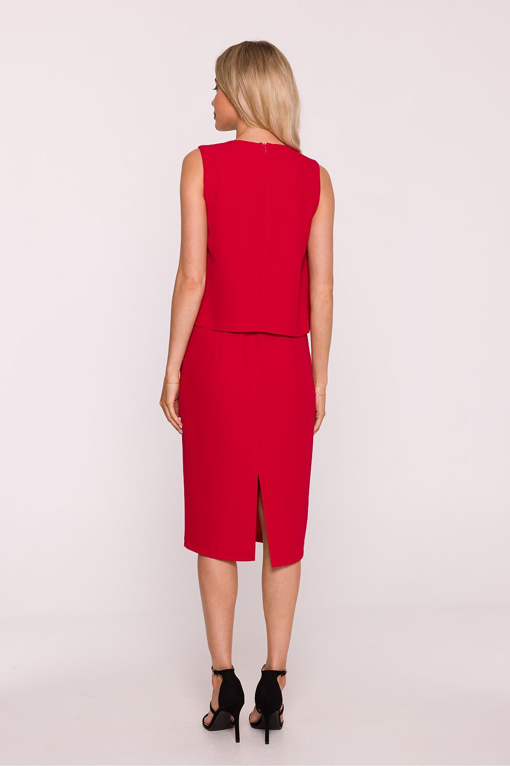 violet lace pencil evening dress view 6