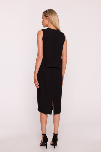 violet lace pencil evening dress view 9