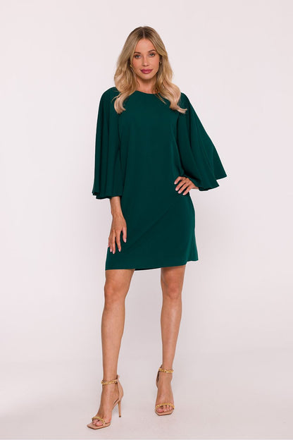 green mini day dress alternate angle