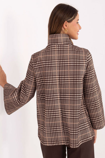 brown coat detail view