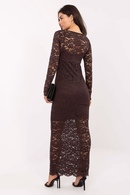 black lace long sleeve long dress view 6