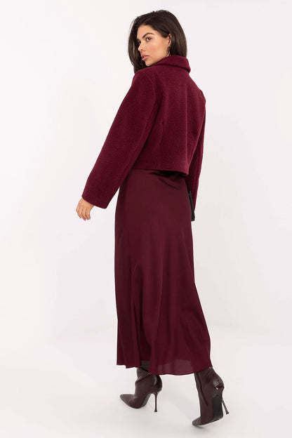 beige long sleeve mini coat view 10