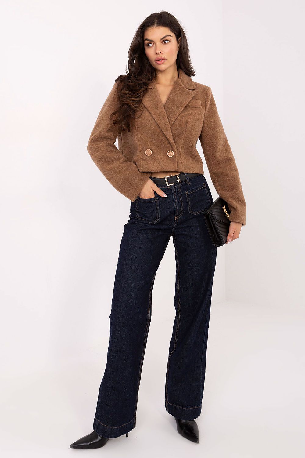 beige long sleeve mini coat view 13