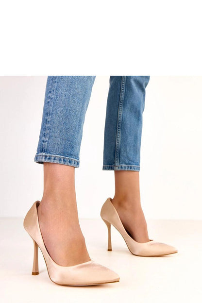 green satin mini high heels view 6