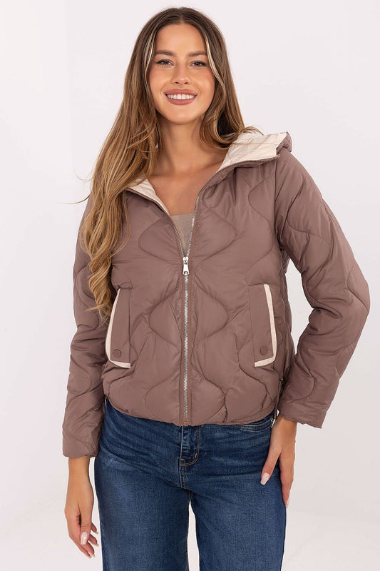 brown jacket front view