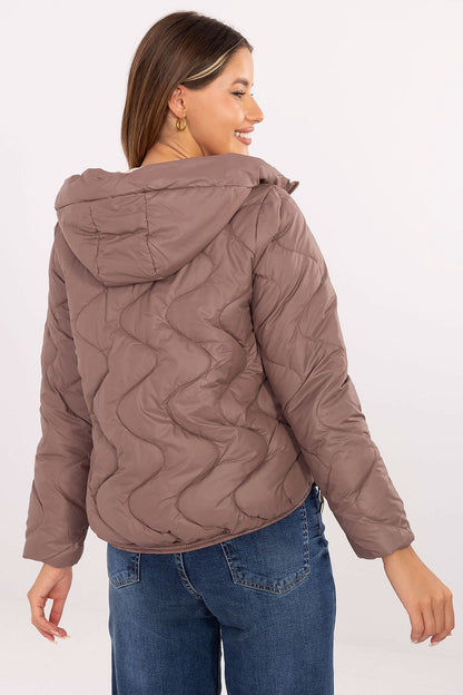 brown jacket detail view