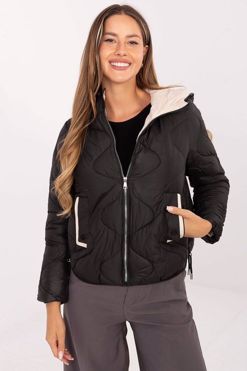 brown jacket back view