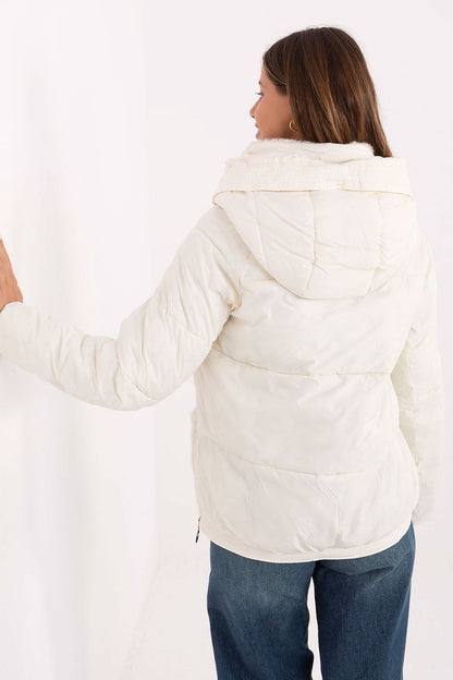 beige lace jacket detail view