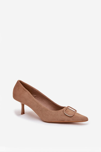 black high heels side view