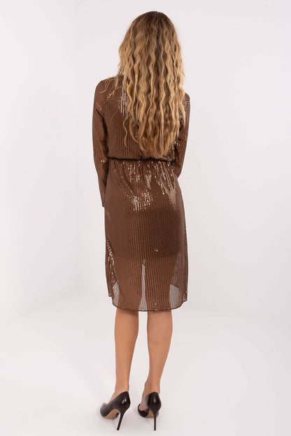 beige mini evening dress view 6