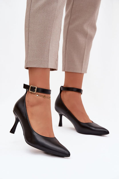 beige mini high heels back view