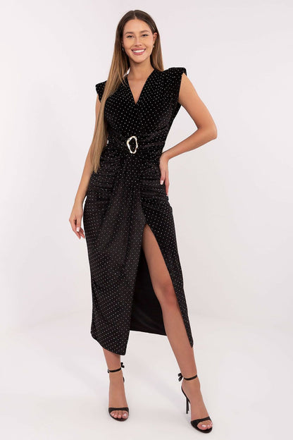 brown pencil midi evening dress view 10