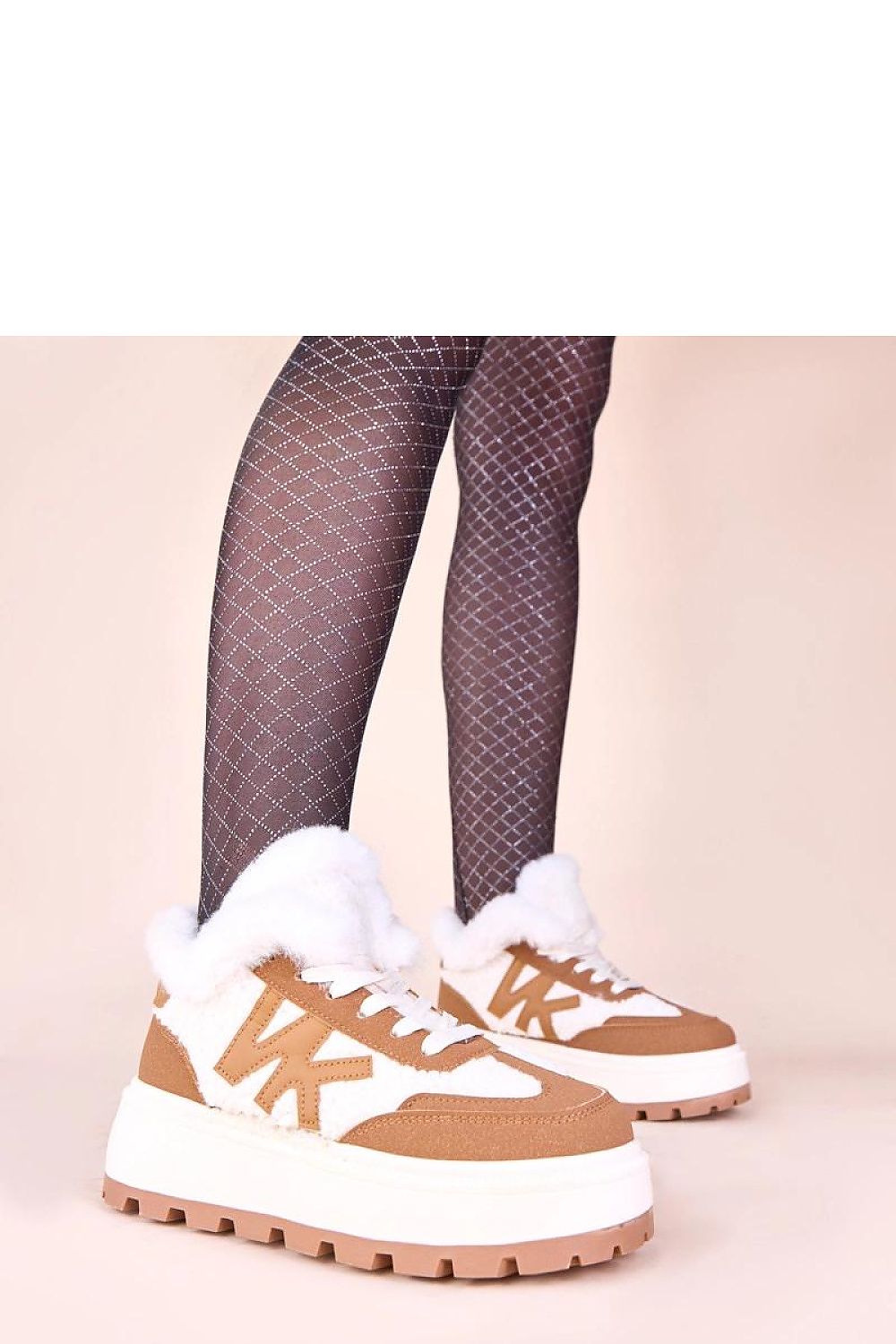 brown sport shoes detail view