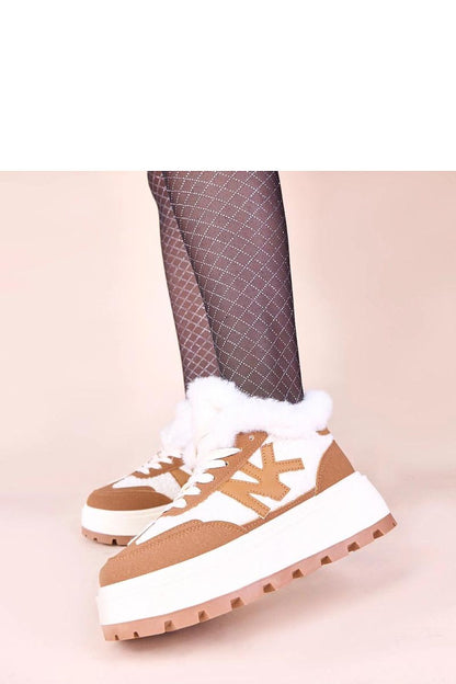 brown sport shoes back view