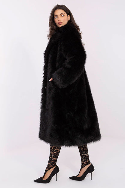black long sleeve coat alternate angle