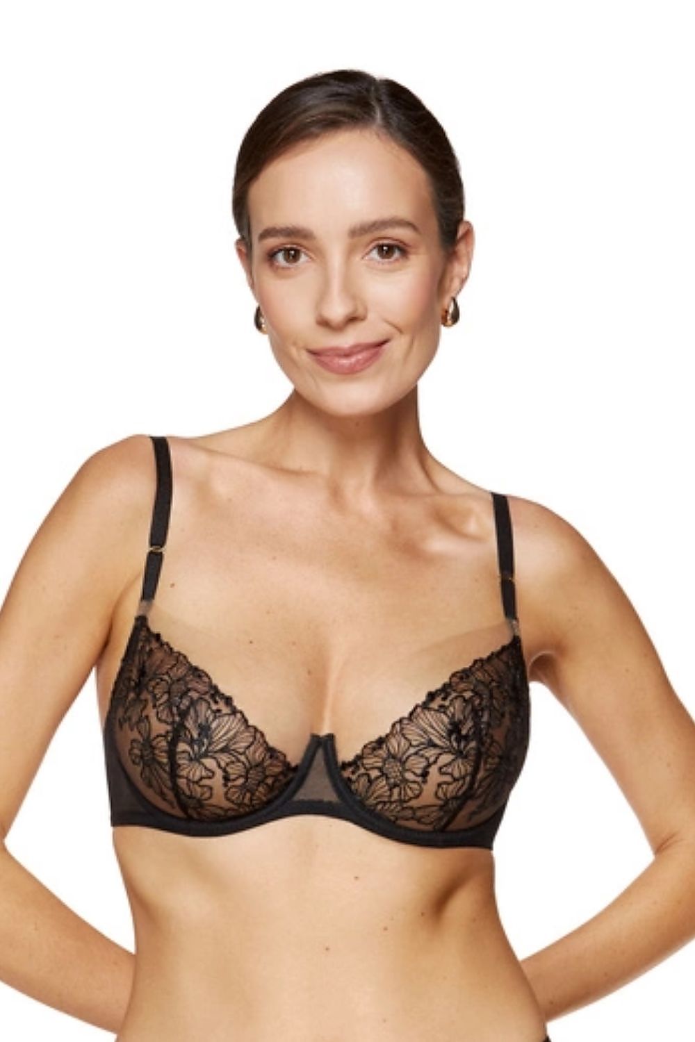 black tulle mini soft front view