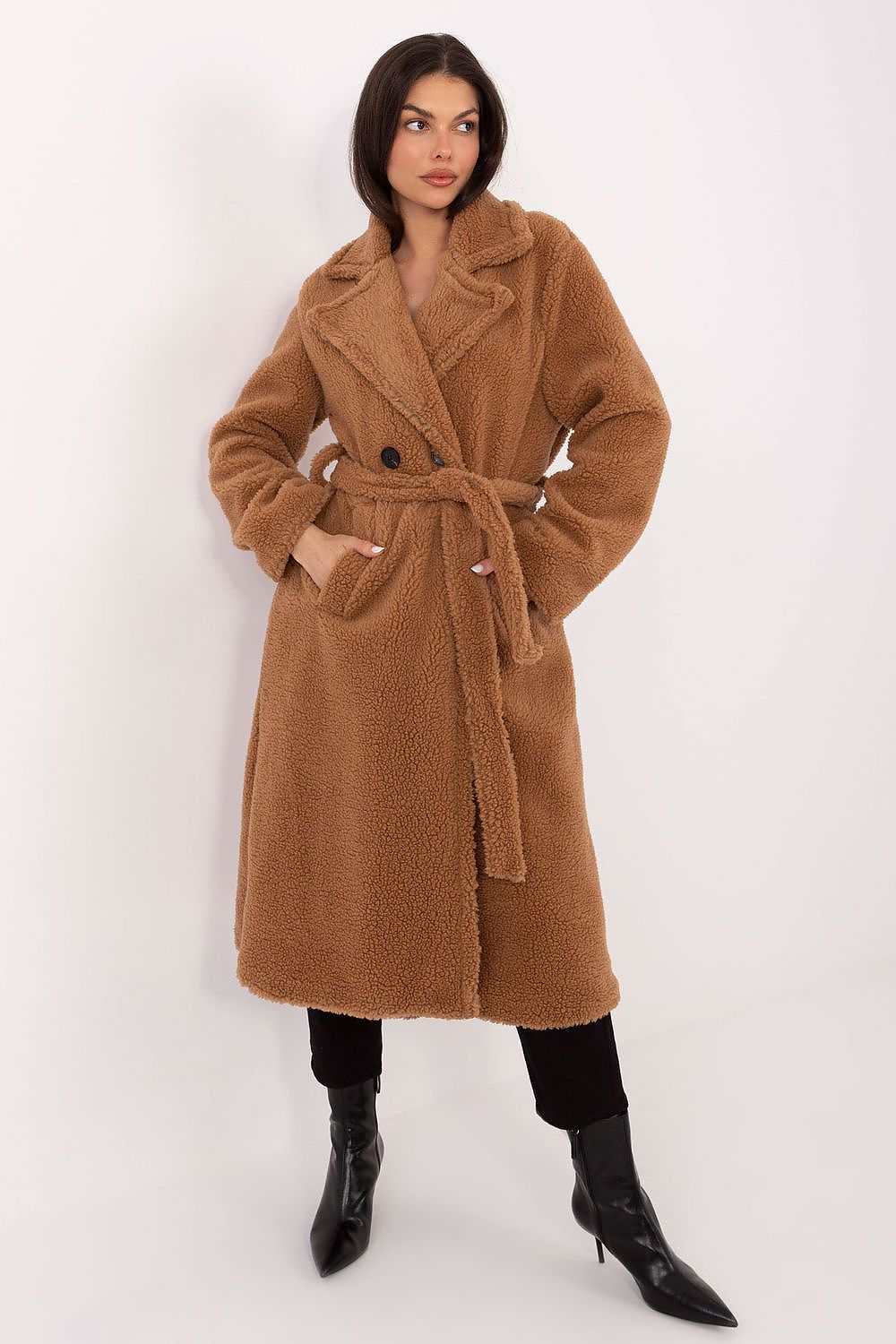 beige long sleeve coat view 7