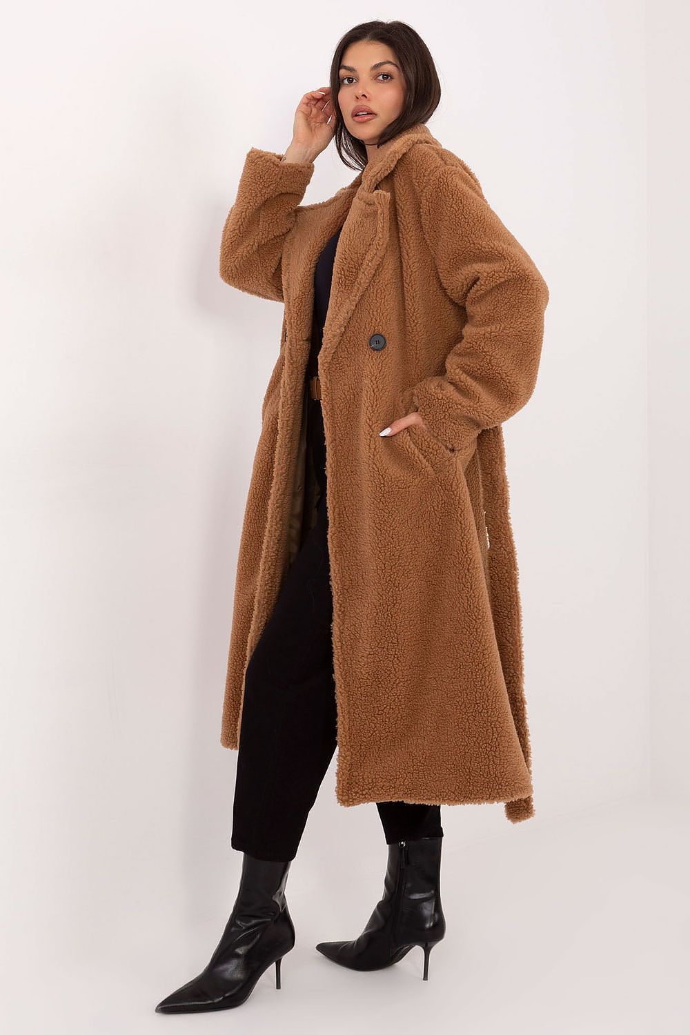 beige long sleeve coat view 8