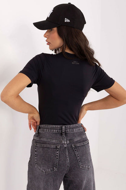 Women's Black and Beige Blouse detail view