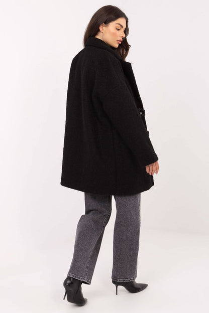 beige long sleeve mini coat view 9