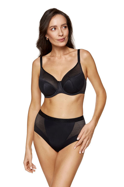 black lace tulle semi-soft alternate angle