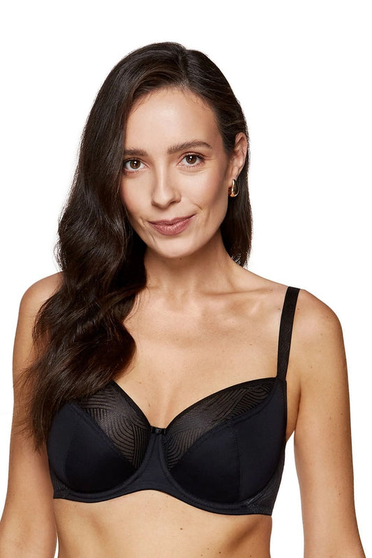 black tulle soft front view