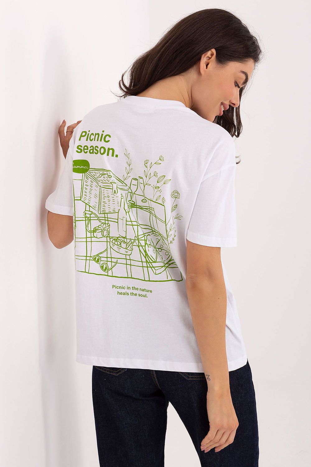 Women's Pink, Brown, and White T-shirt view 9