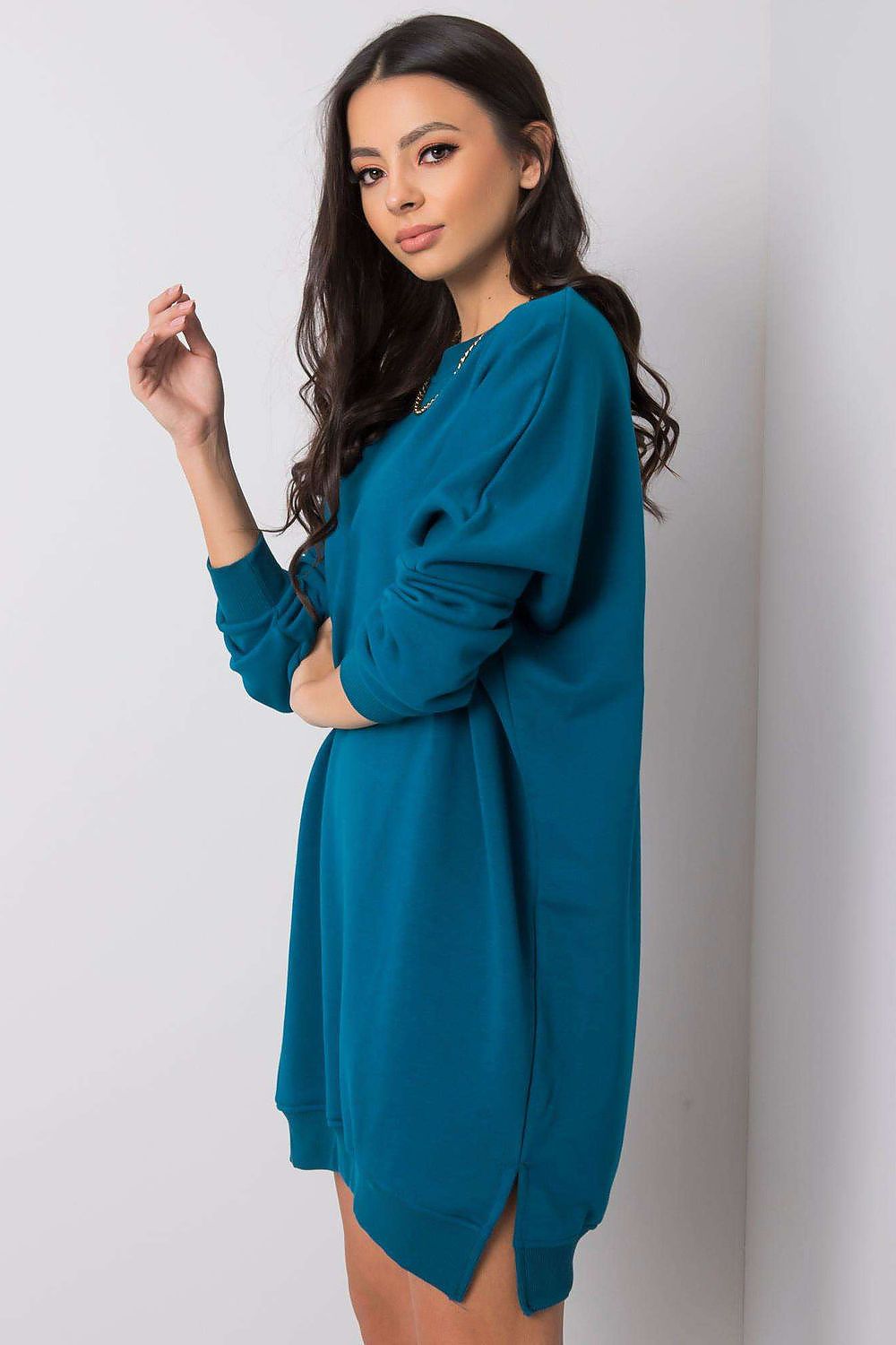 navy blue long sleeve mini day dress view 10