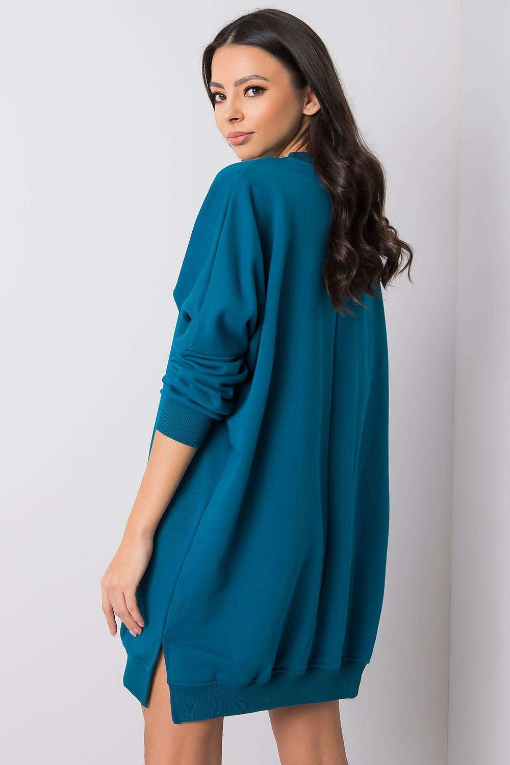 navy blue long sleeve mini day dress view 11
