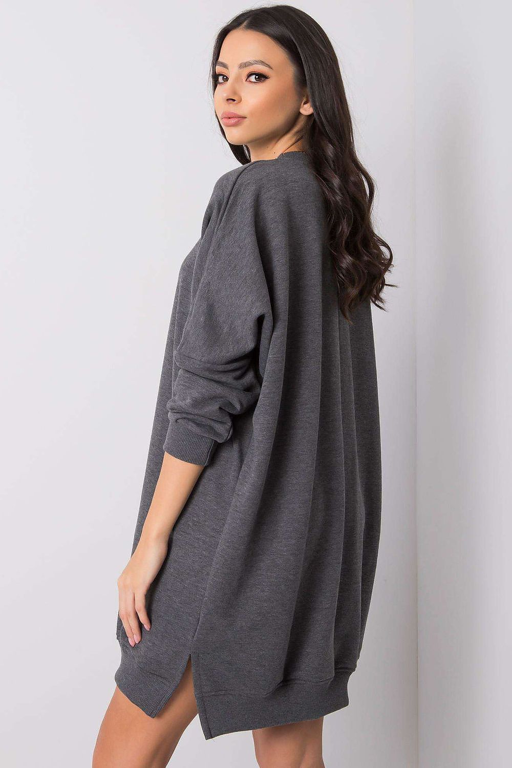 navy blue long sleeve mini day dress view 14