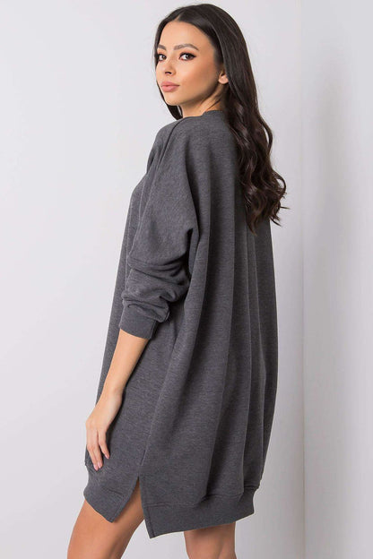 navy blue long sleeve mini day dress view 14